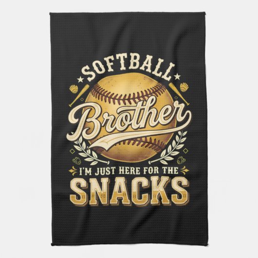 Lustiger Softball-Bruder Snacks Sport Geschirrtuch (Vertikal)