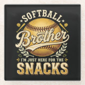 Lustiger Softball-Bruder Snacks Sport Glasuntersetzer (Vorderseite)