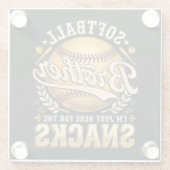 Lustiger Softball-Bruder Snacks Sport Glasuntersetzer (Rückseite)