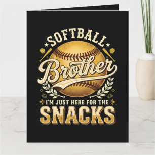 Lustiger Softball-Bruder Snacks Sport Karte