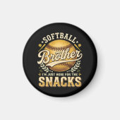 Lustiger Softball-Bruder Snacks Sport Magnet (Vorne)