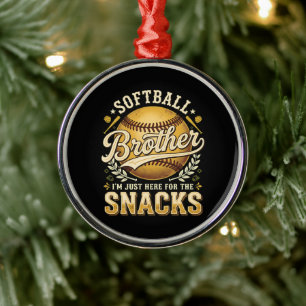 Lustiger Softball-Bruder Snacks Sport Ornament Aus Metall