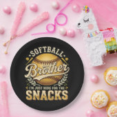 Lustiger Softball-Bruder Snacks Sport Pappteller (Party)