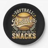 Lustiger Softball-Bruder Snacks Sport Pappteller (Vorderseite)