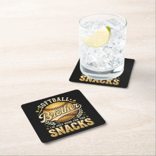 Lustiger Softball-Bruder Snacks Sport Rechteckiger Pappuntersetzer