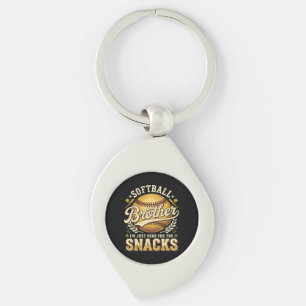 Lustiger Softball-Bruder Snacks Sport Schlüsselanhänger