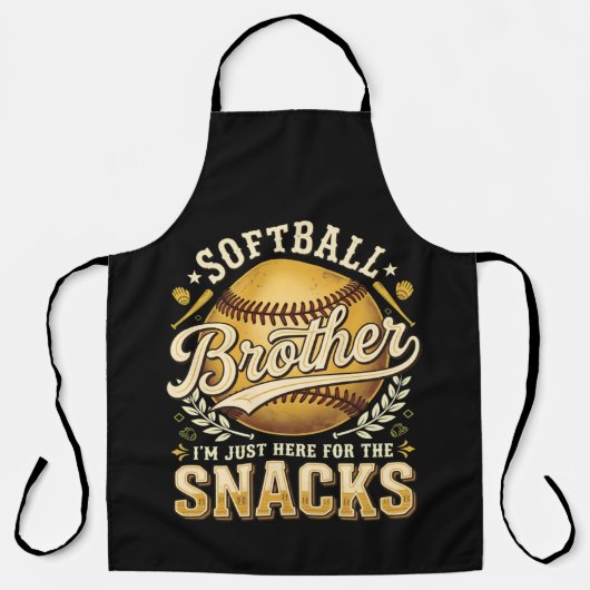 Lustiger Softball-Bruder Snacks Sport Schürze (Vorderseite)