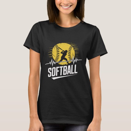 Lustiger Softball T-Shirt (Vorderseite)