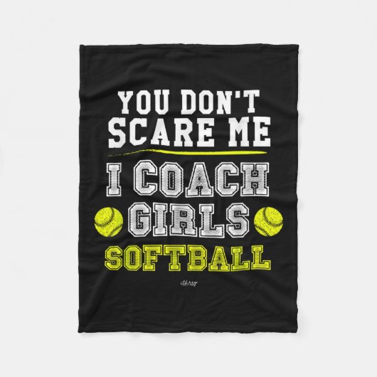 Lustiger Softball-Trainer Du verstehst mich nicht, Fleecedecke (Vorderseite)
