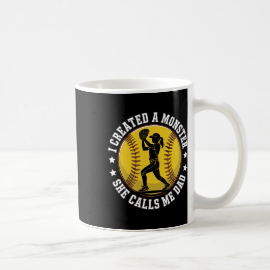Lustiger Softll-Vater Monster Stolzer Elternteil F Kaffeetasse (Rechts)