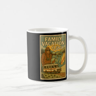 Lustiger Sommer Bigfoot Familienurlaub Alien Nessi Kaffeetasse