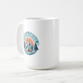 lustiger Sommer Camping Kaffeetasse (Vorderseite Links)