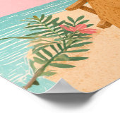 Lustiger Sommer Capybara Strand - Erstelle Deinen Poster (Ecke)