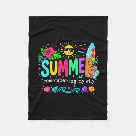 Lustiger Sommer, der sich daran erinnert, warum ei Fleecedecke (Vorderseite)