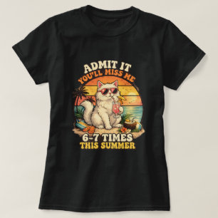 Lustiger Sommer-Katzen-Aufdruck für Frauen "Gib's T-Shirt
