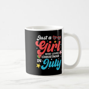 Lustiger Sommer Nur Ein Mädchen Das Weihnachten Im Kaffeetasse