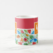 Lustiger Sommer Stilvolles Monogramm Kaffeetasse (Mittel)