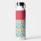 Lustiger Sommer Stilvolles Monogramm Trinkflasche (Vorne)