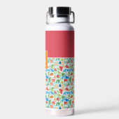 Lustiger Sommer Stilvolles Monogramm Trinkflasche (Rückseite)