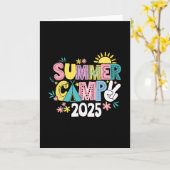 Lustiger Sommercamp 2025 Sommerferien Matching Fa Karte (Gelbe Blume)