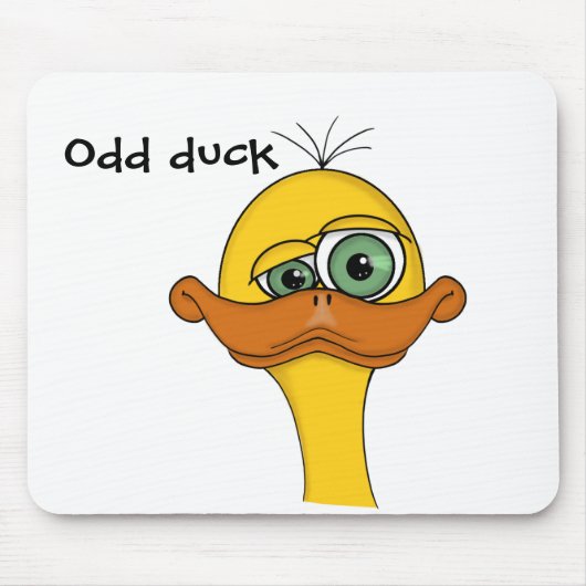 Lustiger sonderbarer Enten-Cartoon Mousepad (Vorne)