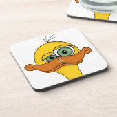 Lustiger sonderbarer Enten-Cartoon Untersetzer (Linke Seite)