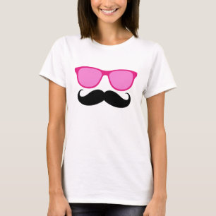 Lustiger Sonnenbrille-Schnurrbart-Damen-T - Shirt