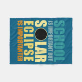 Lustiger Sonnenfinsternis Importanter Total Solar Fleecedecke (Vorderseite (Horizontal))