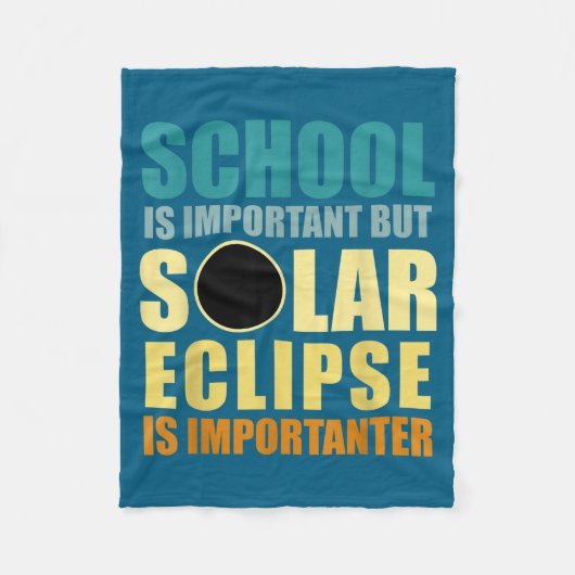 Lustiger Sonnenfinsternis Importanter Total Solar Fleecedecke (Vorderseite)