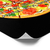 Lustiger Sonnenfinsternis-Pizzality-Finsternis-Piz Poster (Ecke)