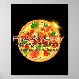Lustiger Sonnenfinsternis-Pizzality-Finsternis-Piz Poster