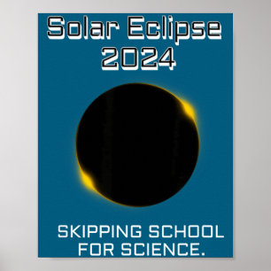 Lustiger Sonnenfinsternis-Schulwissenschaft übersp Poster
