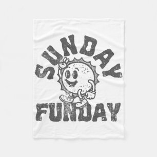 Lustiger Sonntag Fußll Funday Süßer Vintage-Sonne Fleecedecke