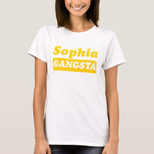 Lustiger Sophia Gangsta golden T-Shirt