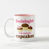 Lustiger Soziologe Zweifarbige Tasse (Links)