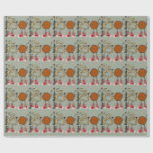 Lustiger Spaghetti-und Fleischklöschen-Cartoon Geschenkpapier (Flach)