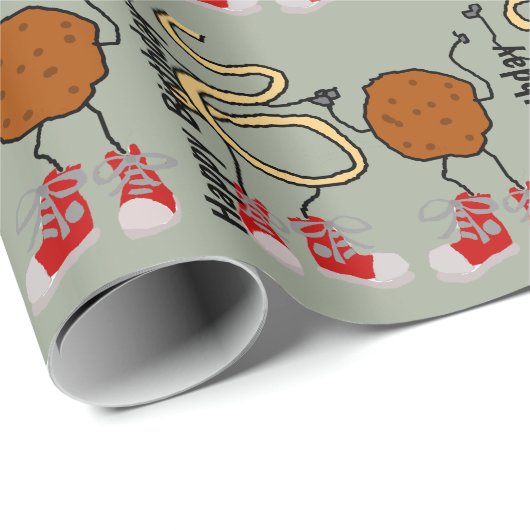 Lustiger Spaghetti-und Fleischklöschen-Cartoon Geschenkpapier (Rolleneckpunkt)