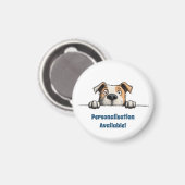 Lustiger spähender Staffy-Hund Magnet (Vorderseite/Rückseite)