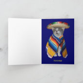 Lustiger spanischer Katzen-/Miezekatze-Geburtstag Karte (Innenseite)