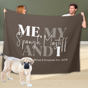 Lustiger Spanischer Mastiff-Vater Etablierte Fette Fleecedecke