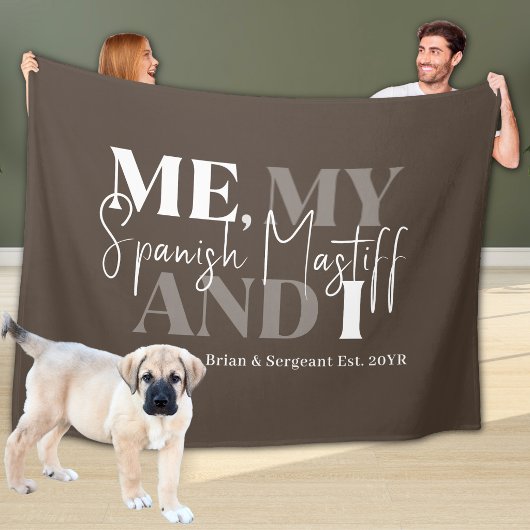Lustiger Spanischer Mastiff-Vater Etablierte Fette Fleecedecke