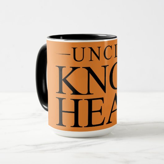 Lustiger Spaß-Onkel Quote - Onkel Knob Head - Tasse (Vorderseite Links)