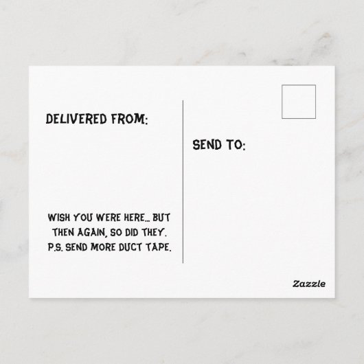 lustiger Spaß Postkarte (Rückseite)