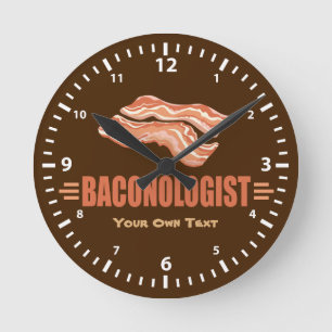 Lustiger Speck Baconologist Runde Wanduhr