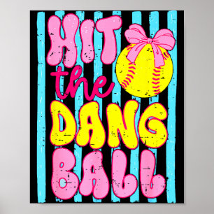 Lustiger Spieltags-Softball-Mutter-Mannschaftsspor Poster