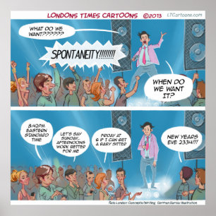 Lustiger Spontanitäts-Coach Poster