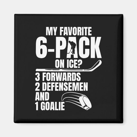 Lustiger Sport-Eishockeyspieler (4) Magnet (Vorne)