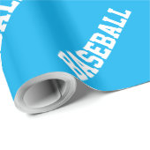 Lustiger sportlicher azurblauer weißer BASEBALL-Te Geschenkpapier (Rolleneckpunkt)