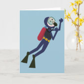 LUSTIGER SPORTTAUCHEN-TAUCHER, BEHÄLTER UND KARTE (Gelbe Blume)