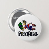 Lustiger springender Pickleball Typ Button (Vorne & Hinten)